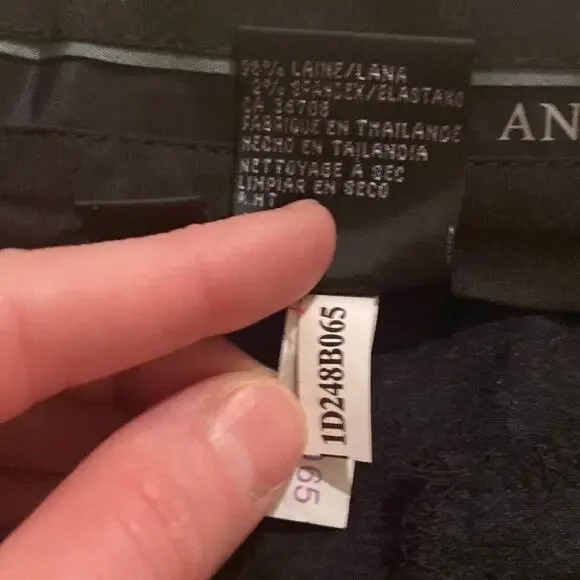 Anne Klein Black Wool Suit Pants/Trousers Flat Front EUC Sz 14P Business - Picture 3 of 10